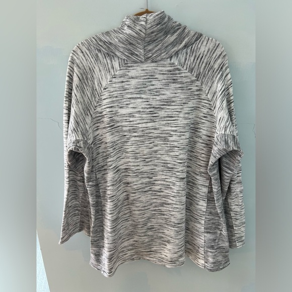 2X Heathered Gray Cowl Neck Long Sleeve Rafaella Women's Sweatshirt NWOT - Picture 2 of 7
